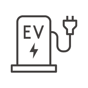 EV（電気自動車）充電スタンドのアイコン