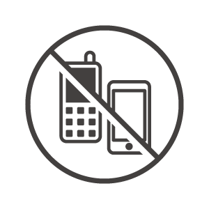 携帯電話の使用禁止のアイコン