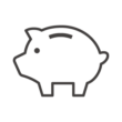 豚の貯金箱のアイコン