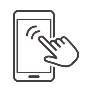 スマホをタップ・操作のアイコン