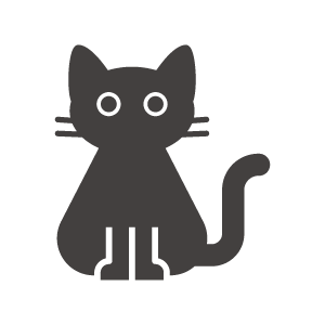 お座りをしている黒猫のアイコン素材 無料のアイコンイラスト集 Icon Pit