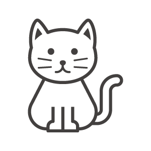 お座りをしている猫 ねこ アイコン素材 無料のアイコンイラスト集 Icon Pit