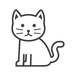 お座りをしている猫 ねこ アイコン02素材 無料のアイコンイラスト集 Icon Pit