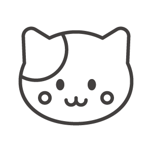 かわいい猫（ねこ）の顔のアイコン02