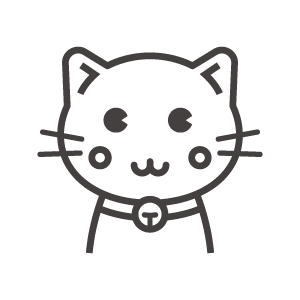 鈴を付けたかわいい猫（ねこ）アイコン
