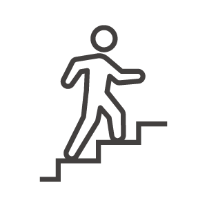 階段を上がる人のアイコン