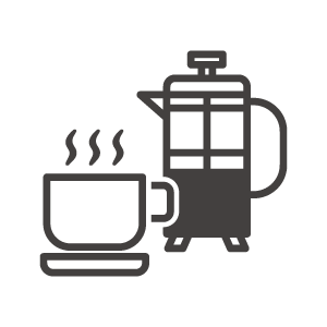 フレンチプレスコーヒーとカップのアイコン素材 無料のアイコンイラスト集 Icon Pit