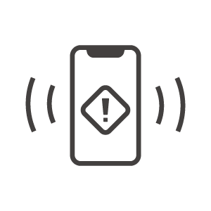 スマホのアラート・警報のアイコン