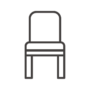 シンプルな椅子のアイコン