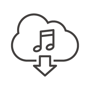 クラウド音楽／ミュージックデータをダウンロードのアイコン