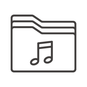 音楽／ミュージックのアーカイブフォルダーのアイコン