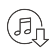 音楽／ミュージックデータをダウンロードのアイコン