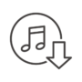 音楽／ミュージックデータをダウンロードのアイコン
