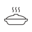 土鍋／鍋料理のアイコン