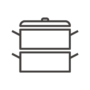 蒸し器／蒸し鍋のアイコン