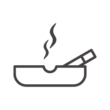 タバコ／煙草と灰皿のアイコン