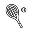 テニスラケットとボールのアイコン