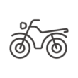 オフロードタイプのバイク／オートバイのアイコン