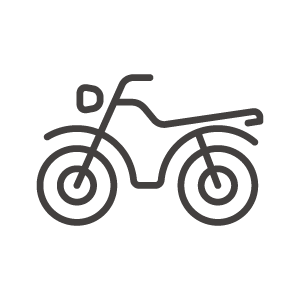 オフロードタイプのバイク／オートバイのアイコン