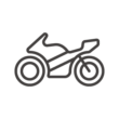 スポーツタイプのバイク／オートバイのアイコン