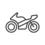 スポーツタイプのバイク／オートバイのアイコン