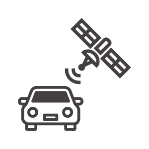 車／GPS／人口衛星のアイコン