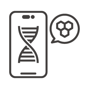 ネットでDNA／遺伝子検査のアイコン