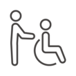 車椅子と人物のアイコン