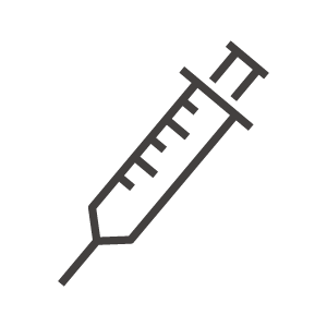 シンプルな注射器のアイコン
