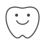 健康な歯／笑顔の歯のアイコン