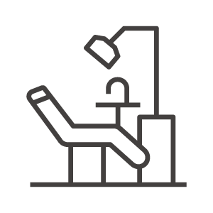 歯科医院の治療室のアイコン