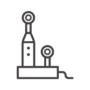 電動歯ブラシと充電スタンドのアイコン