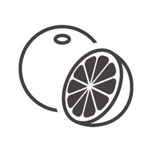 半分にカットしたグレープフルーツのアイコン