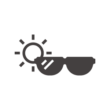 太陽とサングラスのアイコン