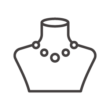 パール（真珠）のネックレスのアイコン