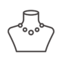 パール（真珠）のネックレスのアイコン