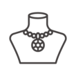宝石のネックレス／ジュエリーのアイコン
