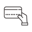 クレジットカードを持っているアイコン