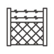 有刺鉄線のフェンスのアイコン
