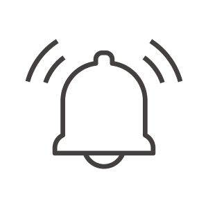 ベルのアラートのアイコン