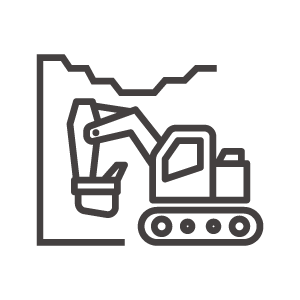 工事現場／土木工事のアイコン