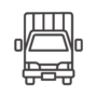 正面アングルのトラックのアイコン