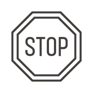 「STOP」の看板のアイコン