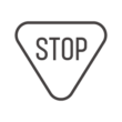 「STOP」の標識のアイコン