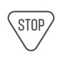 「STOP」の標識のアイコン