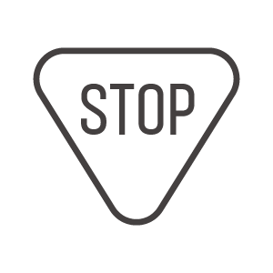 「STOP」の標識のアイコン