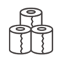 トイレットペーパー（3個）のアイコン