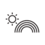太陽と虹のアイコン