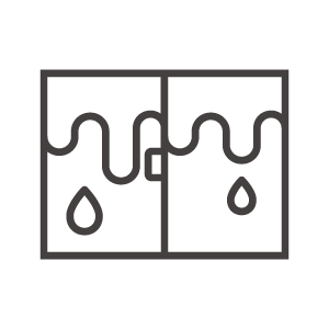 窓が結露しているイメージのアイコン