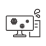 サイバー攻撃を受けたPCのアイコン